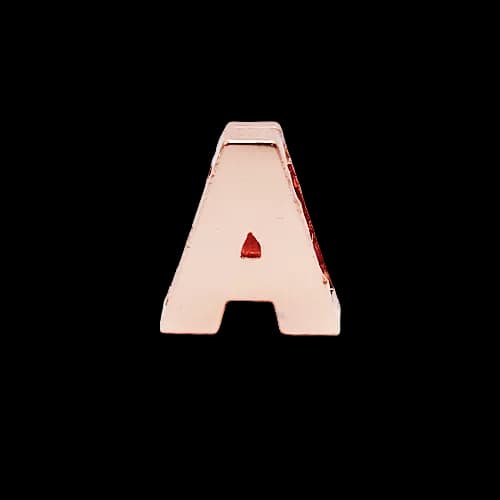 Letter charm - Metallic - A