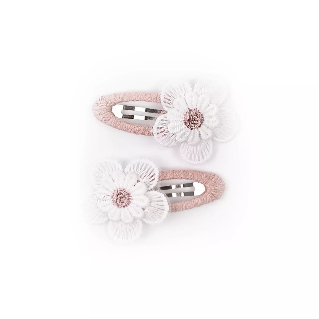 Snap hair clip - Flower - Pink